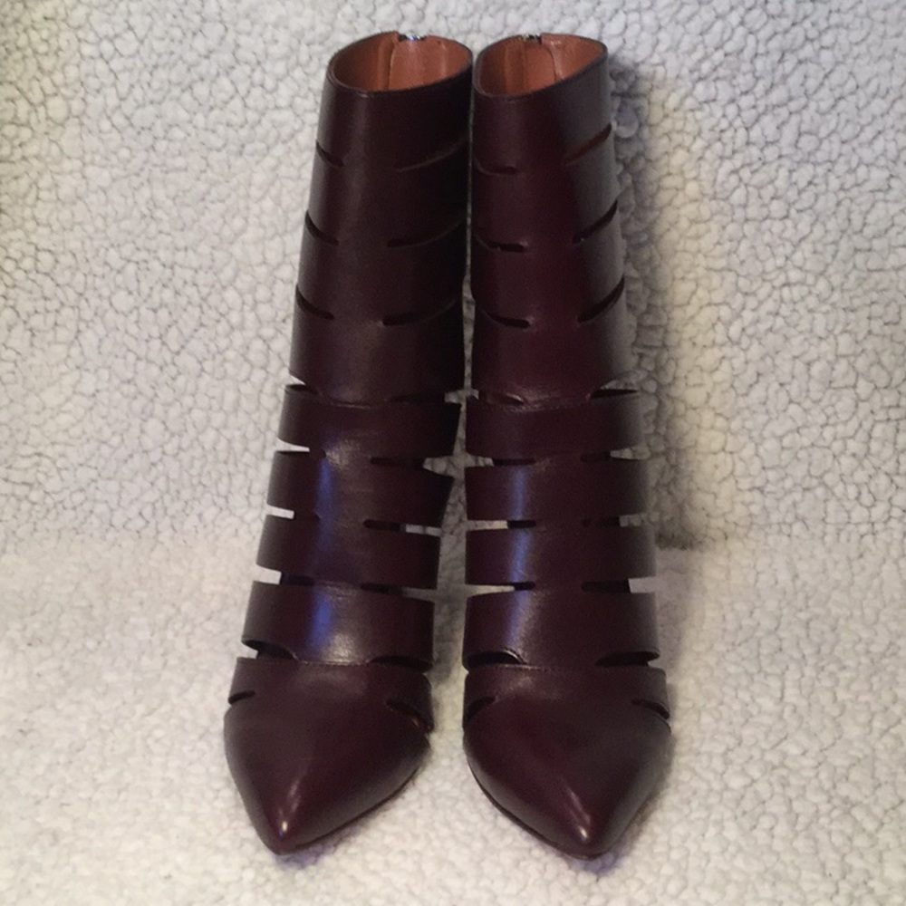 Rebecca Minkoff saddle brown cutout boots